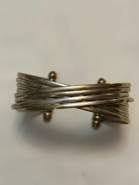Silver-Tone Twisted Wire Cuff Bracelet - Women's Jewelry